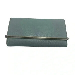 Henri Bendel pebbled leather wallet gold accent bendelgirl